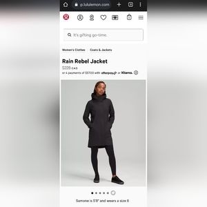 NEW! Lululemon Rain Jacket (US6)
